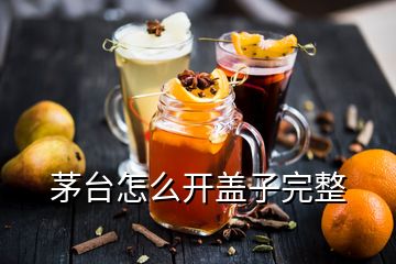 茅台怎么开盖子完整