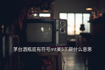 茅台酒瓶底有符号mt美5工是什么意思