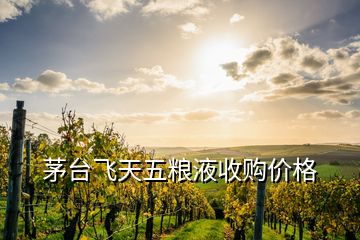 茅台飞天五粮液收购价格