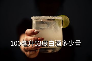 100毫升53度白酒多少量