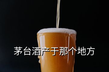 茅台酒产于那个地方