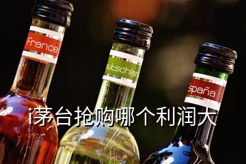 i茅台抢购哪个利润大