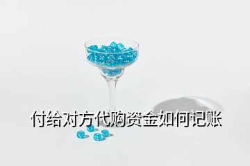 付给对方代购资金如何记账