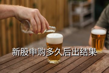 新股申购多久后出结果