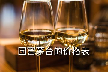 国窖茅台的价格表