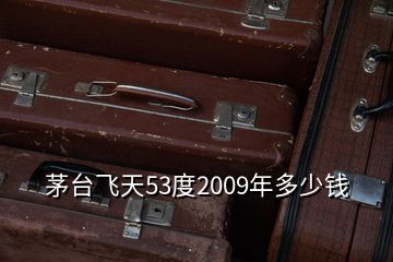 茅台飞天53度2009年多少钱