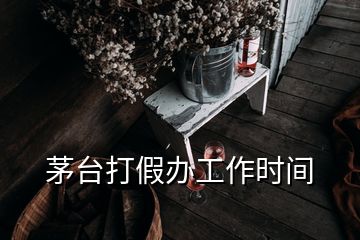 茅台打假办工作时间