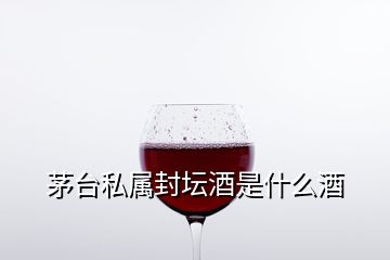 茅台私属封坛酒是什么酒