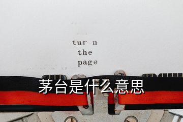 茅台是什么意思