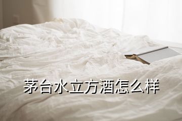 茅台水立方酒怎么样