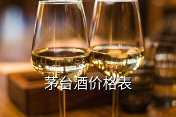 茅台酒价格表