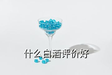 什么白酒评价好