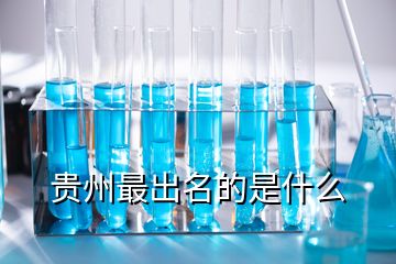 贵州最出名的是什么