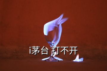 i茅台 打不开