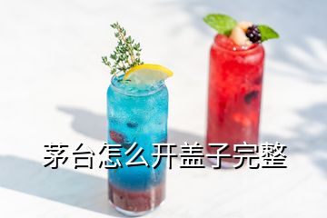 茅台怎么开盖子完整