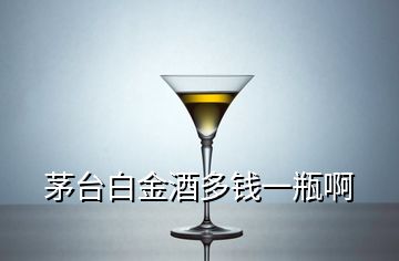 茅台白金酒多钱一瓶啊