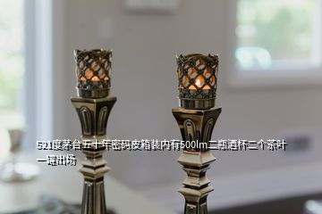 521度茅台五十年密码皮箱装内有500lm二瓶酒杯二个茶叶一罐出场