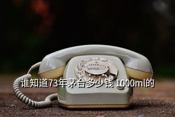 谁知道73年茅台多少钱 1000ml的