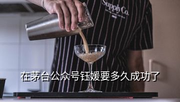 在茅台公众号钰媛要多久成功了