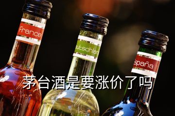 茅台酒是要涨价了吗