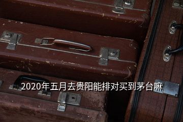 2020年五月去贵阳能排对买到茅台嘛