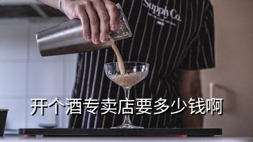 开个酒专卖店要多少钱啊