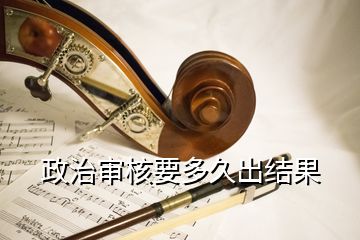 政治审核要多久出结果