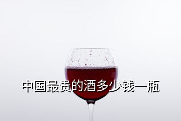 中国最贵的酒多少钱一瓶