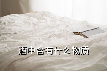 酒中含有什么物质