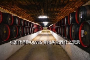 标准代号黔Q8986 贵州茅台酒 什么意思