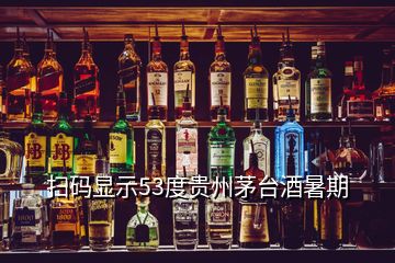 扫码显示53度贵州茅台酒暑期