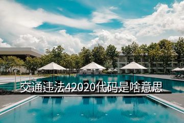 交通违法42020代码是啥意思