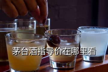 茅台酒指导价在哪里看