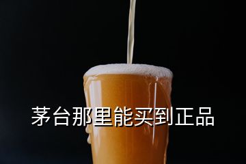 茅台那里能买到正品