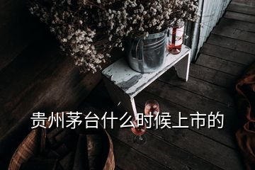 贵州茅台什么时候上市的