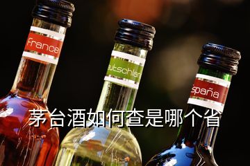 茅台酒如何查是哪个省