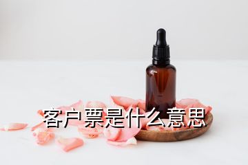 客户票是什么意思