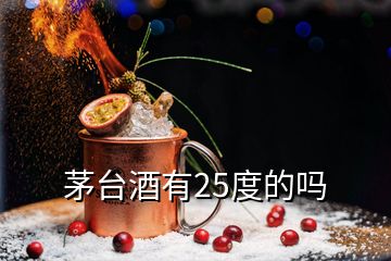 茅台酒有25度的吗