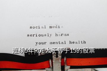 连续5年R0E大于等于15的股票