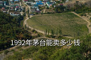 1992年茅台能卖多少钱