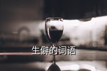 生僻的词语