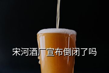 宋河酒厂宣布倒闭了吗