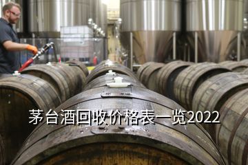 茅台酒回收价格表一览2022