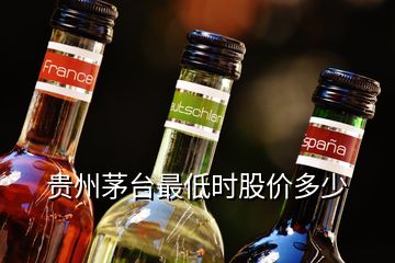 贵州茅台最低时股价多少