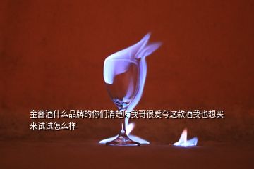 金酱酒什么品牌的你们清楚吗我哥很爱夸这款酒我也想买来试试怎么样