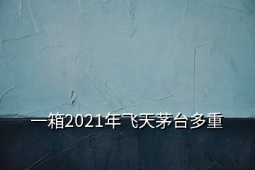 一箱2021年飞天茅台多重