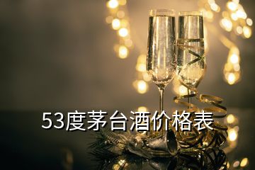 53度茅台酒价格表