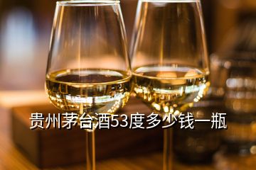 贵州茅台酒53度多少钱一瓶