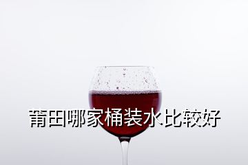 莆田哪家桶装水比较好