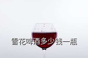 雪花啤酒多少钱一瓶